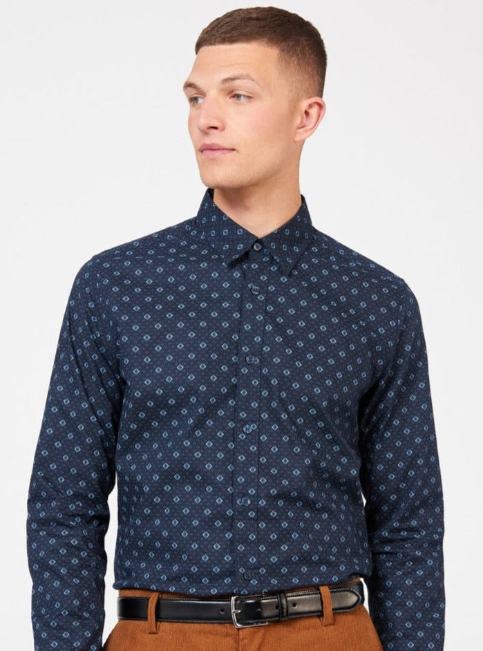 Chemises Ben Sherman Signature Geo Bleu | NEY-75675800